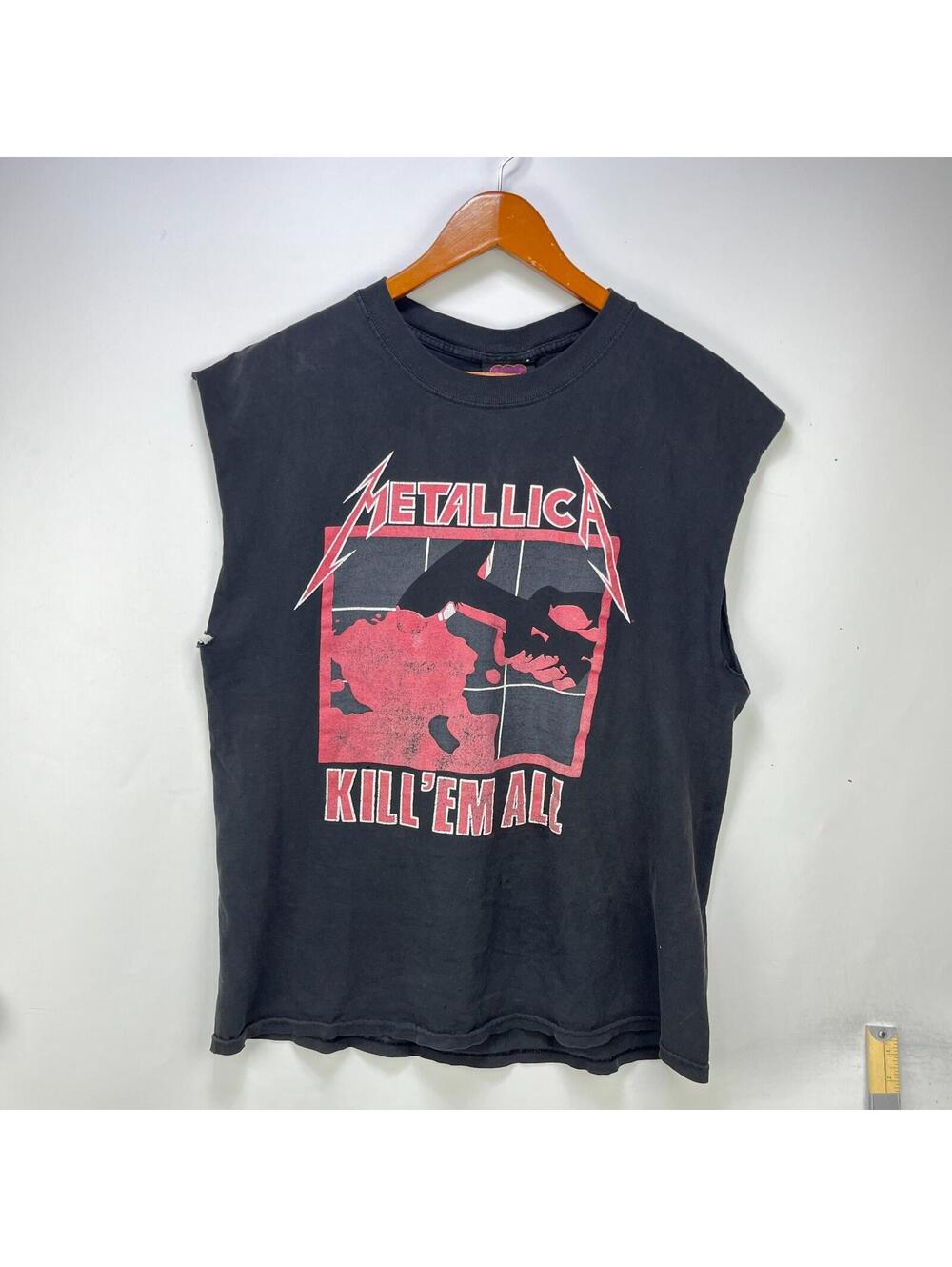 Vintage Metallica Kill Em All Sleeveless Faded T Shirt Large